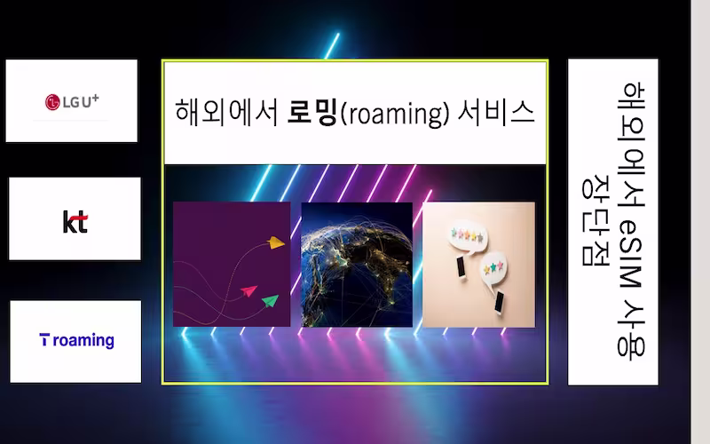 해외 로밍으로 편리하고 유익한 시간을 보내기 위해 로밍 상품을 잘 선택하고 ESIM을 고려하자